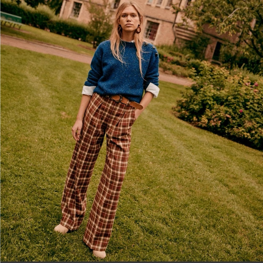 Sezane Plaid Pants